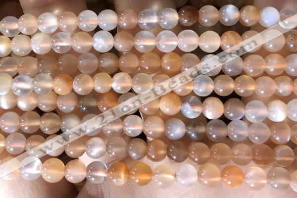 CMS1712 15.5 inches 6mm round rainbow moonstone beads wholesale