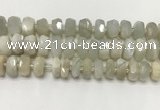 CMS1769 15.5 inches 6*12mm - 8*13mm faceted tyre moonstone beads
