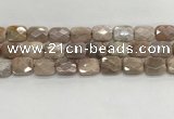 CMS1784 15.5 inches 12*16mm faceted rectangle AB-color moonstone beads