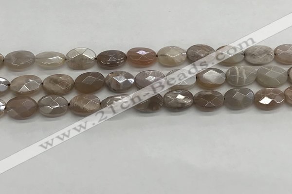 CMS1799 15.5 inches 10*14mm faceted oval AB-color moonstone beads