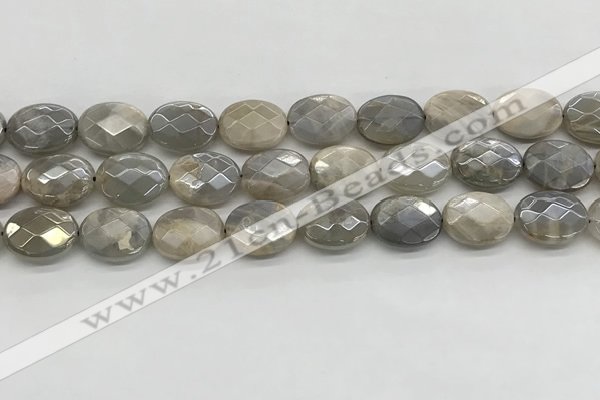 CMS1813 15.5 inches 12*16mm faceted oval AB-color moonstone beads