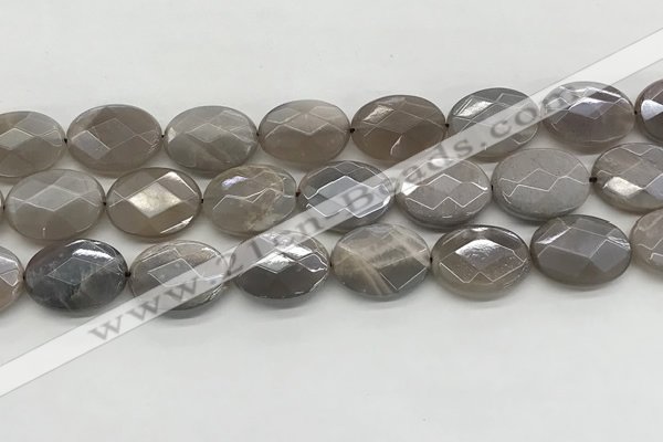 CMS1815 15.5 inches 15*20mm faceted oval AB-color moonstone beads