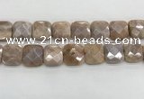 CMS1833 15.5 inches 20*20mm faceted square AB-color moonstone beads