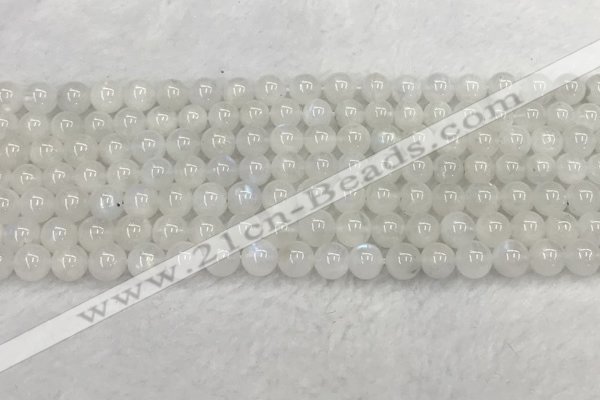 CMS1901 15.5 inches 6mm round white moonstone gemstone beads