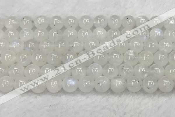 CMS1904 15.5 inches 12mm round white moonstone gemstone beads