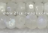 CMS1911 15.5 inches 5*8mm faceted rondelle white moonstone beads