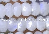 CMS1926 15.5 inches 5*8mm faceted rondelle white moonstone beads