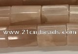 CMS1950 15.5 inches 10*14mm faceted tube moonstone beads