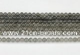 CMS2020 15.5 inches 6mm round black moonstone beads wholesale