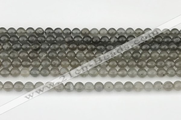 CMS2020 15.5 inches 6mm round black moonstone beads wholesale