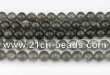 CMS2022 15.5 inches 10mm round black moonstone beads wholesale