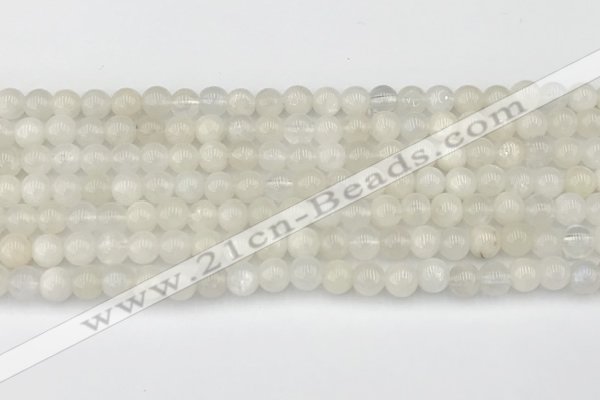 CMS2025 15.5 inches 5mm round white moonstone beads wholesale