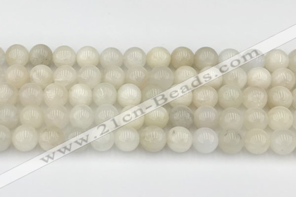 CMS2028 15.5 inches 8mm round white moonstone beads wholesale