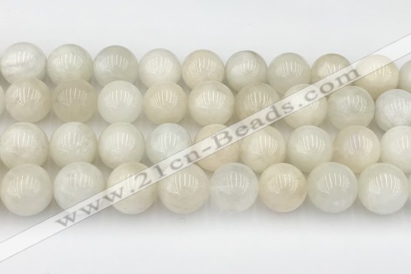 CMS2030 15.5 inches 12mm round white moonstone beads wholesale