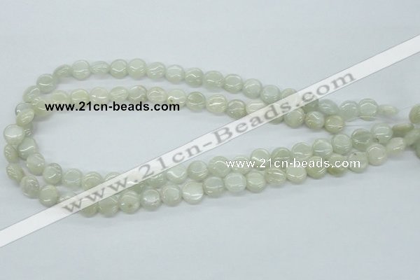 CMS209 15.5 inches 10mm flat round moonstone gemstone beads wholesale