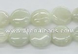 CMS210 15.5 inches 14mm flat round moonstone gemstone beads wholesale