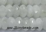 CMS2122 15 inches 6*8mm faceted rondelle white moonstone beads