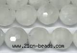 CMS2124 15 inches 8mm faceted rondelle white moonstone beads