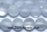 CMS2173 15 inches 6mm, 8mm, 10mm & 12mm round matte synthetic moonstone beads