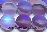 CMS2183 15 inches 6mm, 8mm, 10mm & 12mm round matte synthetic moonstone beads