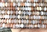 CMS2342 15 inches 4*6mm rondelle rainbow moonstone beads wholesale
