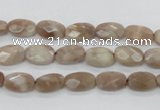 CMS33 15.5 inches 8*10mm faceted oval moonstone gemstone beads