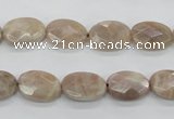 CMS34 15.5 inches 10*14mm faceted oval moonstone gemstone beads