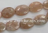 CMS35 15.5 inches 12*16mm faceted oval moonstone gemstone beads