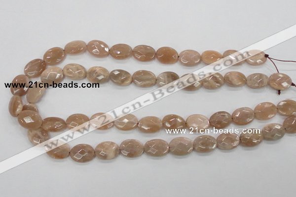 CMS35 15.5 inches 12*16mm faceted oval moonstone gemstone beads