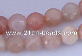 CMS352 15.5 inches 12mm faceted round natural pink moonstone beads