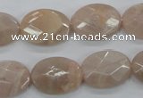 CMS36 15.5 inches 14*18mm faceted oval moonstone gemstone beads