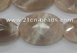 CMS38 15.5 inches 22*30mm faceted oval moonstone gemstone beads