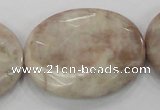 CMS39 15.5 inches 30*40mm faceted oval moonstone gemstone beads