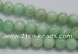 CMS403 15.5 inches 8mm round green moonstone beads wholesale