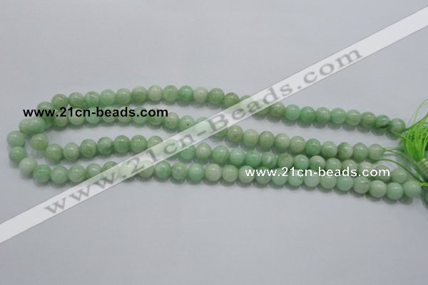 CMS403 15.5 inches 8mm round green moonstone beads wholesale