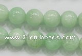 CMS405 15.5 inches 12mm round green moonstone beads wholesale