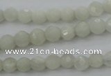 CMS451 15.5 inches 4mm faceted round white moonstone gemstone beads