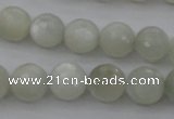 CMS453 15.5 inches 8mm faceted round white moonstone gemstone beads