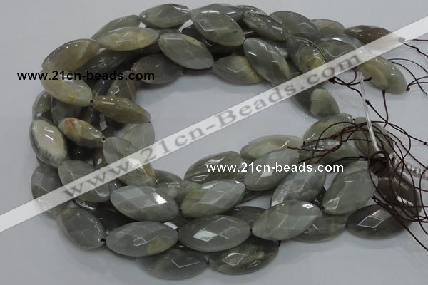 CMS52 15.5 inches faceted marquise 15*30mm moonstone gemstone beads