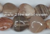 CMS528 15.5 inches 20*20mm heart moonstone beads wholesale