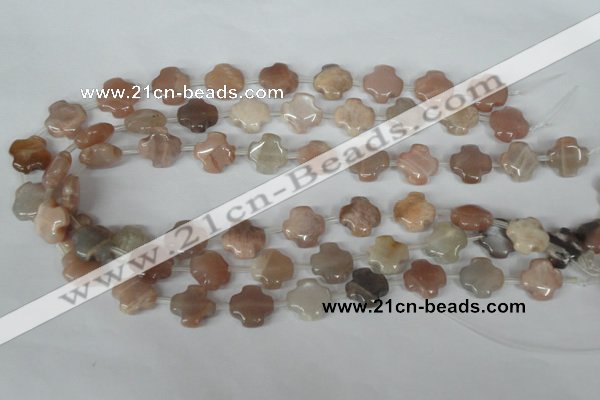 CMS535 15.5 inches 15*15mm cross moonstone beads wholesale