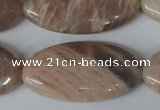 CMS543 15.5 inches 20*40mm marquise moonstone beads wholesale