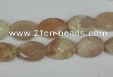 CMS545 15.5 inches 10*14mm faceted oval moonstone beads wholesale