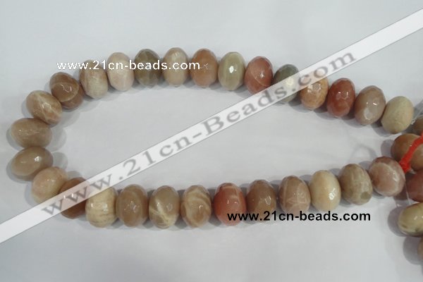 CMS568 15.5 inches 15*20mm faceted rondelle moonstone beads wholesale