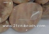 CMS57 15.5 inches 30*40mm faceted flat teardrop moonstone beads