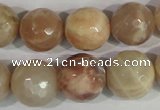 CMS575 15.5 inches 16mm faceted round moonstone beads wholesale