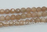 CMS58 15.5 inches 6mm faceted round moonstone gemstone beads