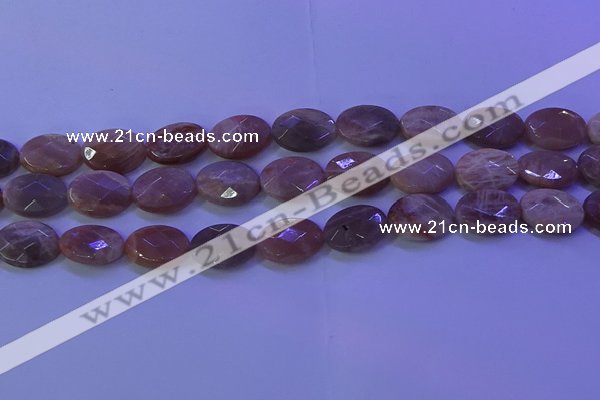 CMS585 15.5 inches 12*16mm faceted oval moonstone gemstone beads