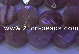 CMS590 15.5 inches 12mm faceted coin moonstone gemstone beads