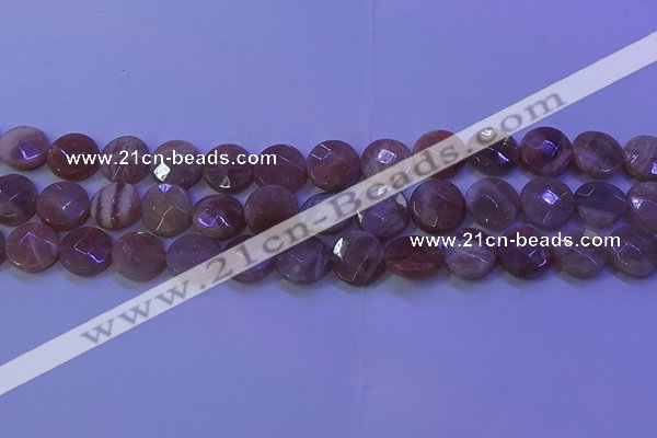 CMS591 15.5 inches 15mm faceted coin moonstone gemstone beads